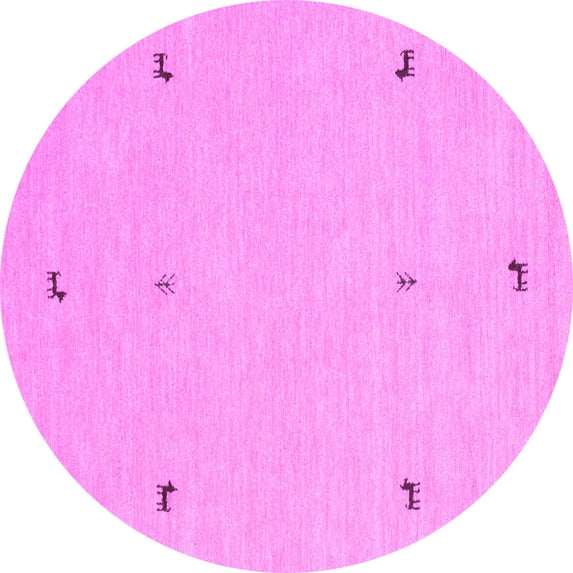 Ahgly Company Indoor Round Solid Purple Modern Area Rugs, 6' Round