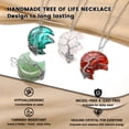 thumbnail image 3 of Bestyle Birthstone Necklace for Women Tree of Life Moon Pendant Nature Aventurine Healing Crystal Necklaces August Mother's Day Gifts, 3 of 7
