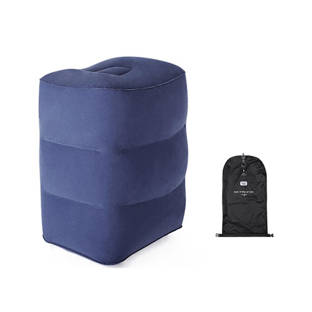 Almohada inflable para reposapiés de viaje, para acampar al aire libre, senderismo, viaje, avión, coche