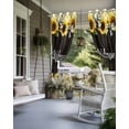 thumbnail image 4 of nqOlkjepod Outdoor Curtains for Patio Waterproof, Yellow Sunflower Outdoor Privacy Panels Grommet, Plaid Black Bows Plank Country Blackout Outside Curtains for Porch/Cabana 54"x108", 2 Panels, 4 of 8