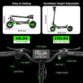 thumbnail image 6 of Heavy Duty Electric Scooter for Adults, 1200W Motor 30 MPH, 40 Miles Long Range 48V 23.4Ah, All-Terrain 11-Inch Tires, Full Suspension, 6 of 11