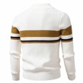 thumbnail image 5 of Babcutegg Big and Tall Mens Quarter Zip Sweater Stand Collar Color Block Knit Pullover Casual Fall Winter Top Size XL, 5 of 5