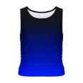 thumbnail image 2 of Plebaso Débardeurs Dégradés pour Femmes Col Rond Froncé T-Shirts Sans Manches Décontractés Été 2025, 2 of 4