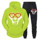 thumbnail image 3 of Conjunto de dos piezas con estampado de perro divertido y gafas de corazón para hombre, sudadera de manga larga a la moda de otoño y pantalones deportivos con cordón, 3 of 4