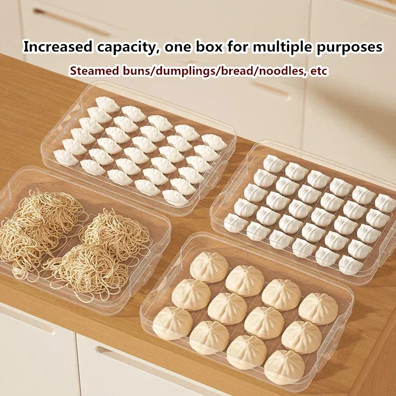 1/3pcs Multilayer Dumpling Box Household Food Egg Frozen Box Fresh-Keeping Organizers Quick zing Refrigerator Storage Box