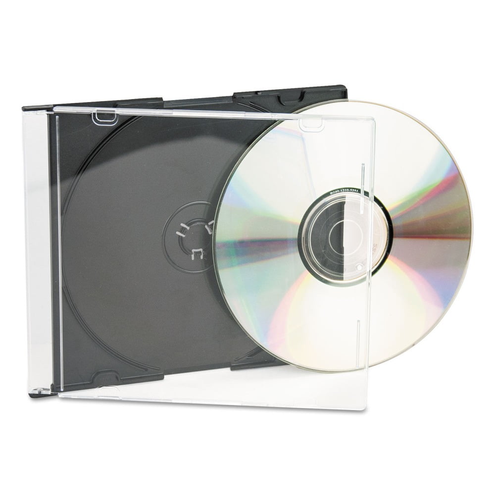 Innovera IVR85825 CD/DVD Slim Jewel Cases - Clear/Black (25/Pack)