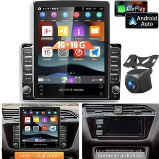 LNGOOR 9.7'' Android 9.1 Vertical Screen Auto Stereo Car Radio 2 Din GPS  2.5D HD 1080P Car MP5 Player with Bluetooth WIFI,Suppport Rear  Camera[1+16G] 