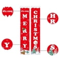 thumbnail image 2 of Welcome Merry Christmas Party Decor Porch Sign Front Door Hanging Banners Flags, Twill Fabric Wall Decoration for Indoor Outdoor Home Yard Farmhouse, Set of 2, 2 of 6