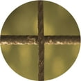 thumbnail image 1 of Ahgly Company Machine Washable Indoor Round Transitional Dark Golden Rod Brown Area Rugs, 5' Round, 1 of 7