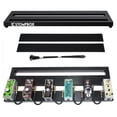 thumbnail image 1 of EX Portable 20" Guitar Effects Pedal Board Pedalboard Aluminum Alloy With 2 Roll Fastener Tapes Black For A Simple Rig, 1 of 7