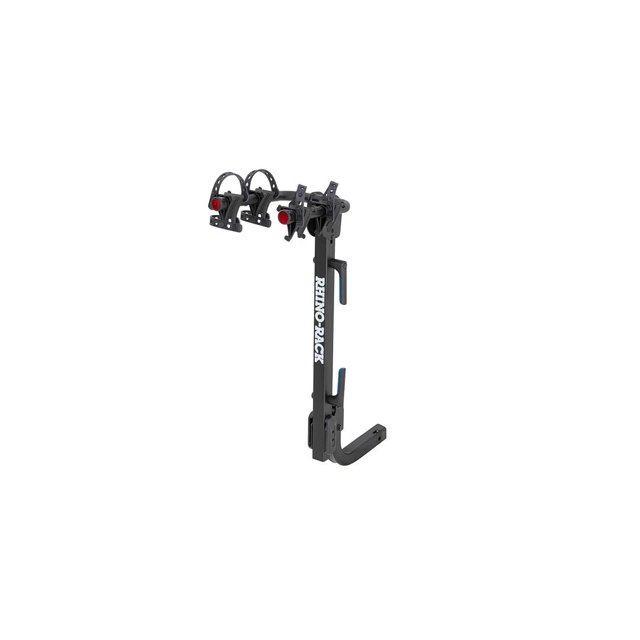 Rhino-Rack USA Bike Rack RBC045 Take 2; 2 Inch Receiver Hitch Mount; Holds 2 Bikes; Up To 66 Pound Weight Capacity; Cradle System With Straps; Without Lock; Foldable; Black; Steel