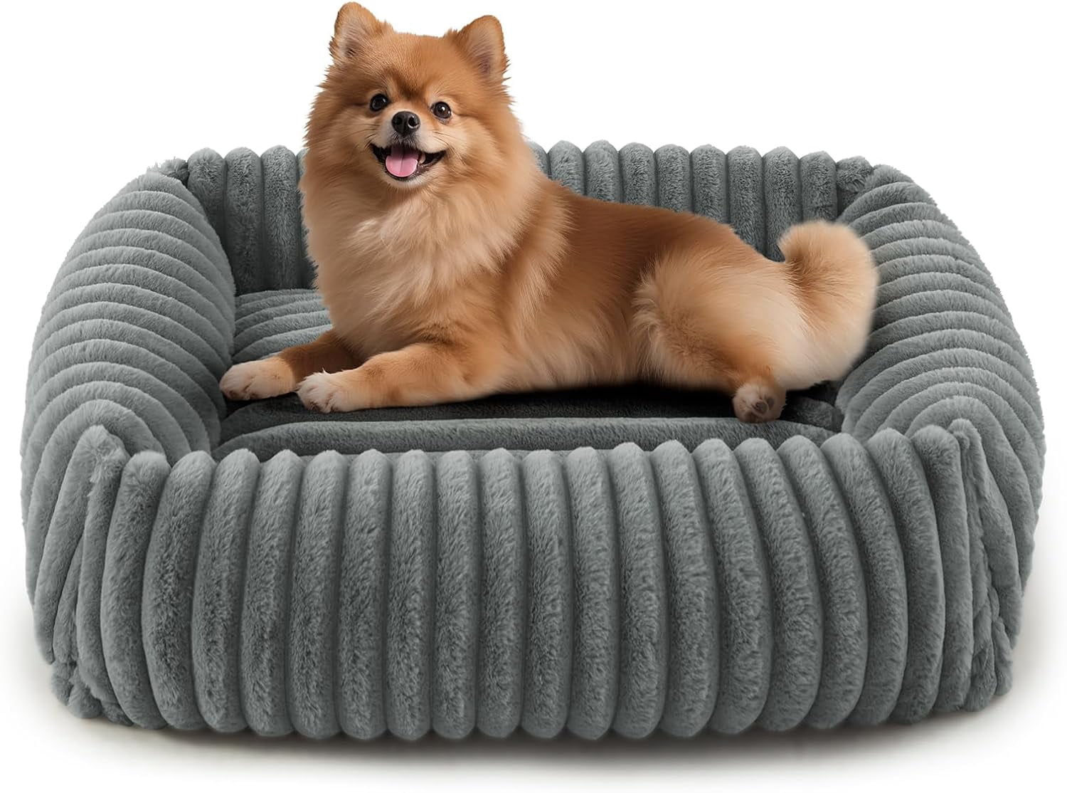 Medium Dog Beds for Medium Dogs Washable, Orthopedic Dog Bed, Rectangle Warming Soft Calming Sleeping Puppy Bed Durable Pet Bed with Anti-Slip Bottom