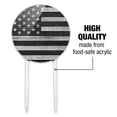 thumbnail image 6 of Acrylic Rustic Subdued American Flag Wood Grain Design Cake Topper Party Decoration for Wedding Anniversary Birthday Graduation, 6 of 6