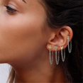 thumbnail image 2 of Pendientes colgantes de plata de ley shaofei con Forma de botón para mujer 925, 2 of 4