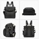 thumbnail image 3 of Minsong Bolsa de pañales Mochila de cuero de moda Mochilas para mamás Bolsas de pañales para bebés de viaje con organizador en bolsa y cambiador (negro), 3 of 5