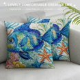 thumbnail image 3 of Creowell  Ocean Beach Outdoor Throw Pillow Covers Sea Coastal Theme Decor Cushion Square Pillowcase  Beach Pillows for Patio Couch Sofa Fish, 3 of 5