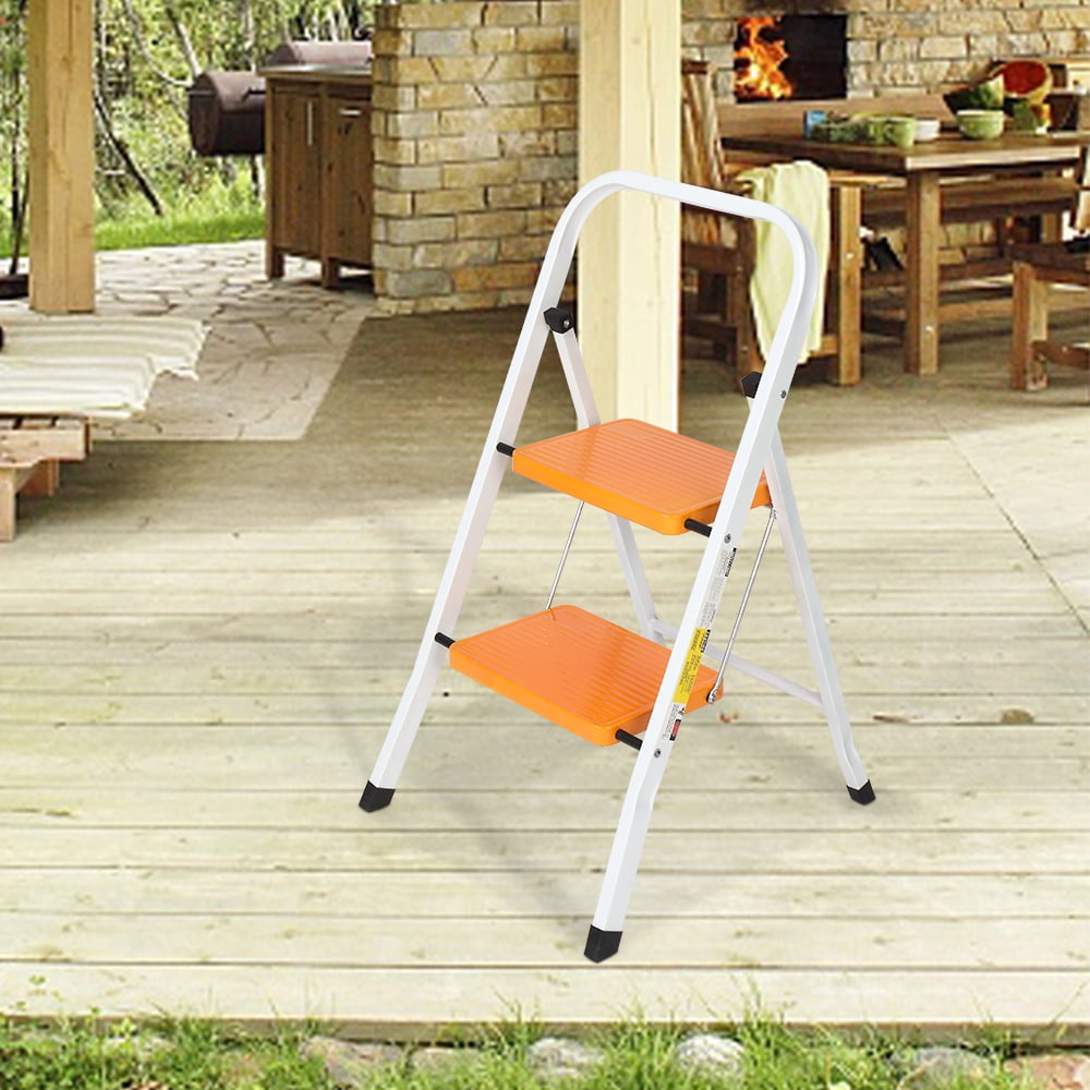 Private Jungle 2 Step Ladder Portable Step Stool with Handgrip Anti-Slip and Wide Pedal Sturdy Steel Ladder Multi-Use for Home,Garden and Office Private Jungle 2 Step Ladder Portable Step Stool with Handgrip Anti-Slip and Wide Pedal Sturdy Steel Ladder Multi-Use for Home,Garden and Office