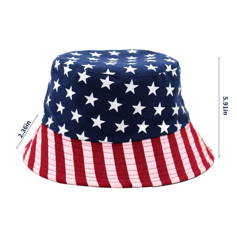 JoyMoreHome American Flag Bucket Hat Packable 4th of July 