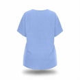 thumbnail image 3 of BSDJILFG 50% Plus Size Tops for Women Casual Short Sleeve Button V Neck Basic T Shirt Loose Sleep Pajama Lounge Tops S-5XL, 3 of 7