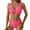 Hot Pink, variant on Women's Bikini Set Fashion Solid Color Two Piece Sexy Swimsuit with Removable Bra Pads No Underwire for Beach Vacation,Black,L