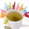 thumbnail image 2 of 5 Pieces Silicone Tea Bag Holder Cup Snail Shaped Sweets Infuser Strainer Clip Gift Set, 2 of 3