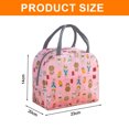 thumbnail image 2 of Bolsa térmica para el almuerzo para mujer, bolsa térmica reutilizable para el almuerzo, para el trabajo, la oficina, viajes, picnic, llama rosa, 2 of 5