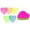 Hearts, variant on Wrapables Transparent Sticky Notes, 2.94" x 2.94", Clear, 5 Pads