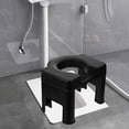 thumbnail image 4 of USHOBE Bathroom Foot Stool Black PP Comfortable Feet Support 1Set, 4 of 8