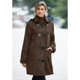 thumbnail image 4 of Jessica London Women's Plus Size Hooded Toggle Wool Coat, 4 of 4