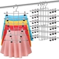 thumbnail image 1 of percha para pantalones organizador de armario de 6 niveles con pinzas percha para faldas y jeans percha para pañuelos ideal para dormitorio universitario, 1 of 7