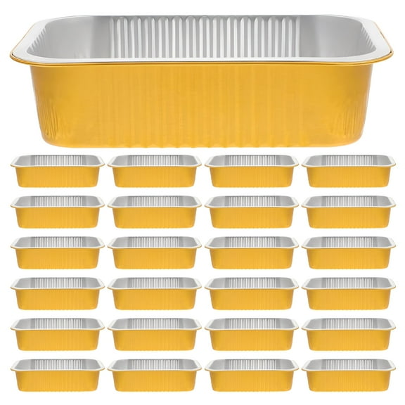 ACDANC Clearance Aluminum Pans 25Pcs Heavy Duty Disposable Foil Pans For Baking Roasting Chafing 750Ml Deep Tin Foil Bakeware Steam Table Tray Cookware Cake Oven Pan Foil Containers With Lids