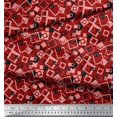 thumbnail image 3 of Soimoi Satin Silk Fabric Square Geometric Print Fabric by The Yard 42 Inch Wide, 3 of 3