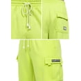 thumbnail image 2 of J. METHOD Men’s Cargo Pants Lightweight Comfy Jogger Fleece Elastic Waistband Workout Casual Active Sports Sweatpants NEMP17 Neon Green 5XL, 2 of 6