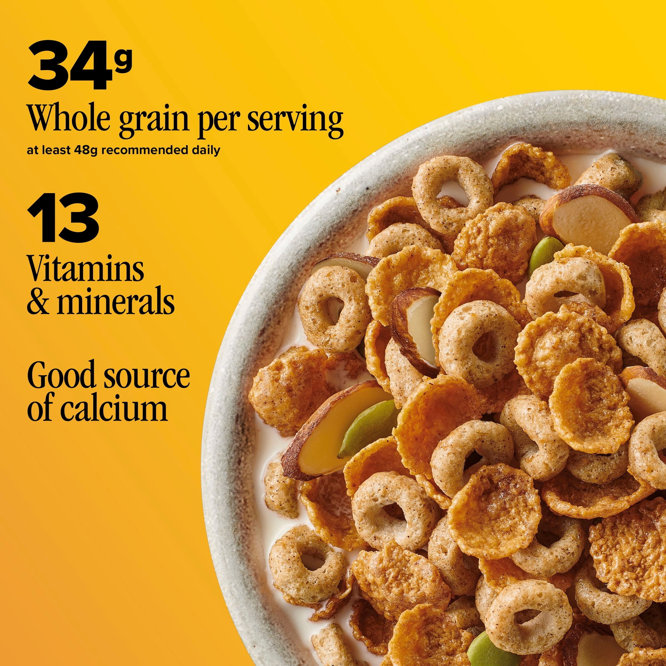 Cheerios Hearty Nut Medley Breakfast Cereal, Maple Cinnamon, Family Size, 20 oz