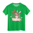 thumbnail image 4 of ZTKWD Girls Holidays Short Sleeve Graphic T-Shirts 2-14 years Easter eggs, 4 of 4