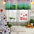 thumbnail image 6 of 2 Pack Valances for Windows, Pink Flowers Window Valances for Living Room/Bedroom/Bathroom, Green Lake Spring Plants Small Boat Light Filtering Kitchen Curtain Valance Window Treatment 42"W x18" L, 6 of 9