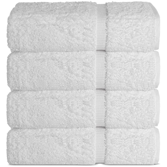 Toallas Chakir Turkish Linens, 100% algodón, 4 piezas, para baño, color blanco