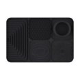thumbnail image 2 of 5-in-1 Silicone Slow Feeder and Lick Mat for Dogs, Suction Cup Pet Feeding Tray with Water Bowl, 11.81x7.87 Inch Enrichment Mat for Meals, Bathing and Grooming(5-in-1-Black), 2 of 9