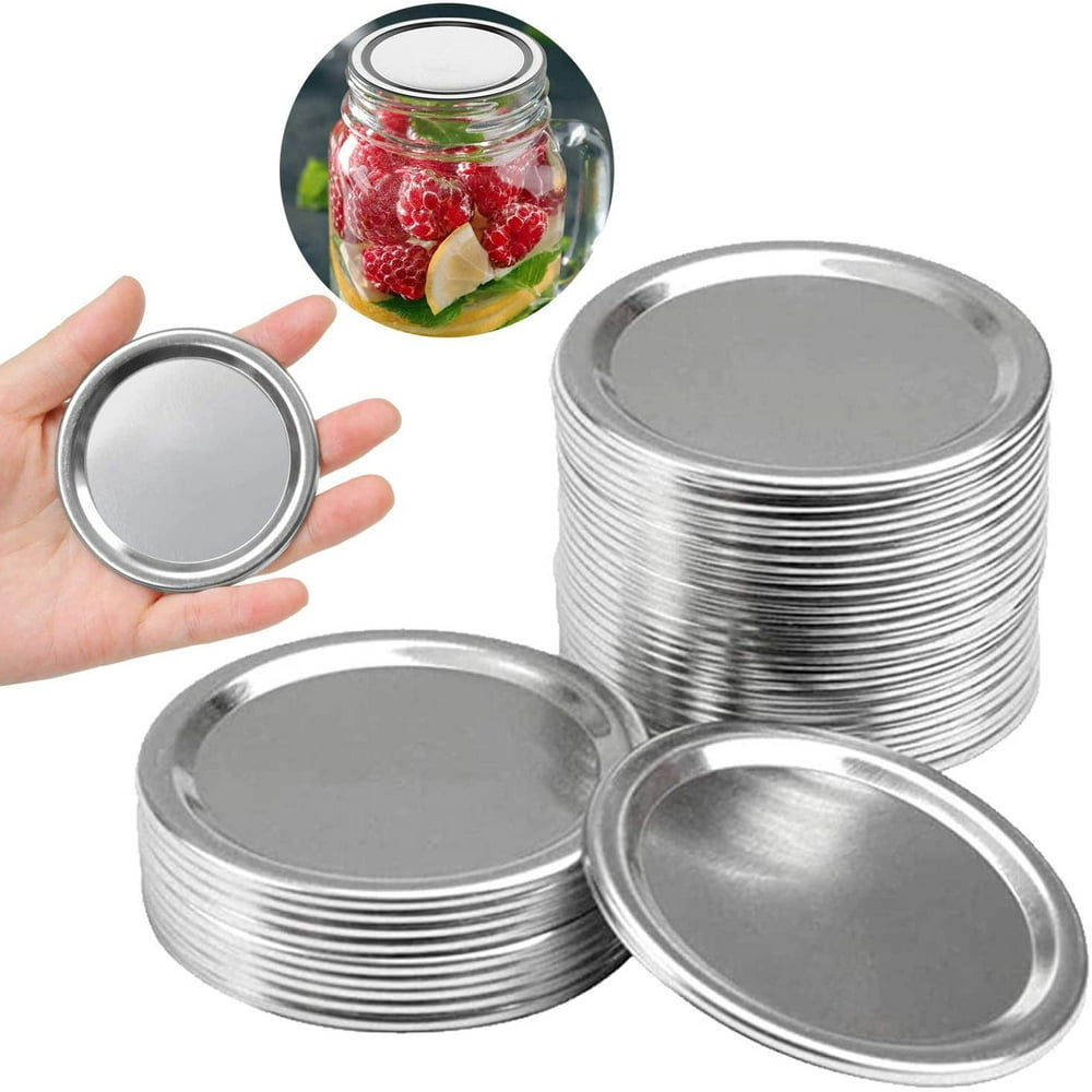 Canning Lids 24/48/72Pcs Wide Mouth Canning Lids for Mason Jar, Split