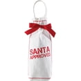 thumbnail image 1 of Sac à Vin en Toile de Noël Santa Barbara Design Studio avec Poignée, Designs Face à Face, Design Réutilisable, Sac Cadeau, 6 Pouces L x 12,5 Pouces L x 2,5 Pouces P, Approuvé par le Père Noël, 1 of 2