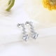 thumbnail image 4 of Moissanite Dangle Earrings for Women, 925 Short Silver Long Drop Earrings 14CT, 4 of 5