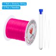 thumbnail image 3 of Unique Bargains 26Ft 0.7mm Stretchy Bracelet String Set, Craft Cord with Needle, Rose Red, 3 of 6