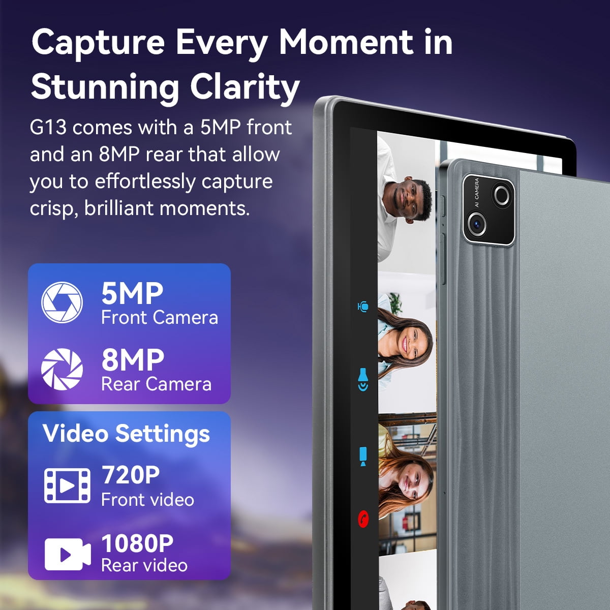 A2026 Newest Android 15 Tablet with Keyboard, 30GB RAM+128GB