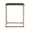 thumbnail image 3 of 24" Black Geometric Metal Square End Table, 3 of 3