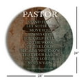 thumbnail image 3 of Pastor Stand Firm Green Splash Cross 24 inch Glass Round Wall Hanging Sign, 3 of 4