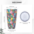 thumbnail image 4 of Lsque Starfish And Algae Pattern 20oz Car Cup with Lid and Straw, Insulated Coffee Cup with Straw Topper, Spill Proof Travel Coffee Mug, Stainless Steel Tumble-Straw Three-piece Set, 4 of 8