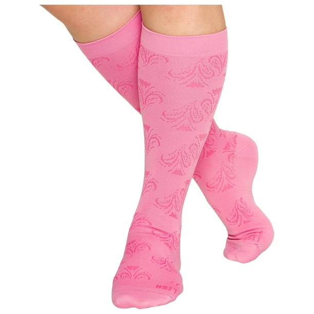In Bloom Wide Calf Compression Socks Graduated 1525 mmHg Knee High