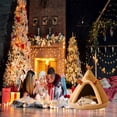 thumbnail image 6 of PuSpu Pet Supplies Christmas Dog House House Dog House Tent Closed House Dog House Pet Mat, 6 of 7