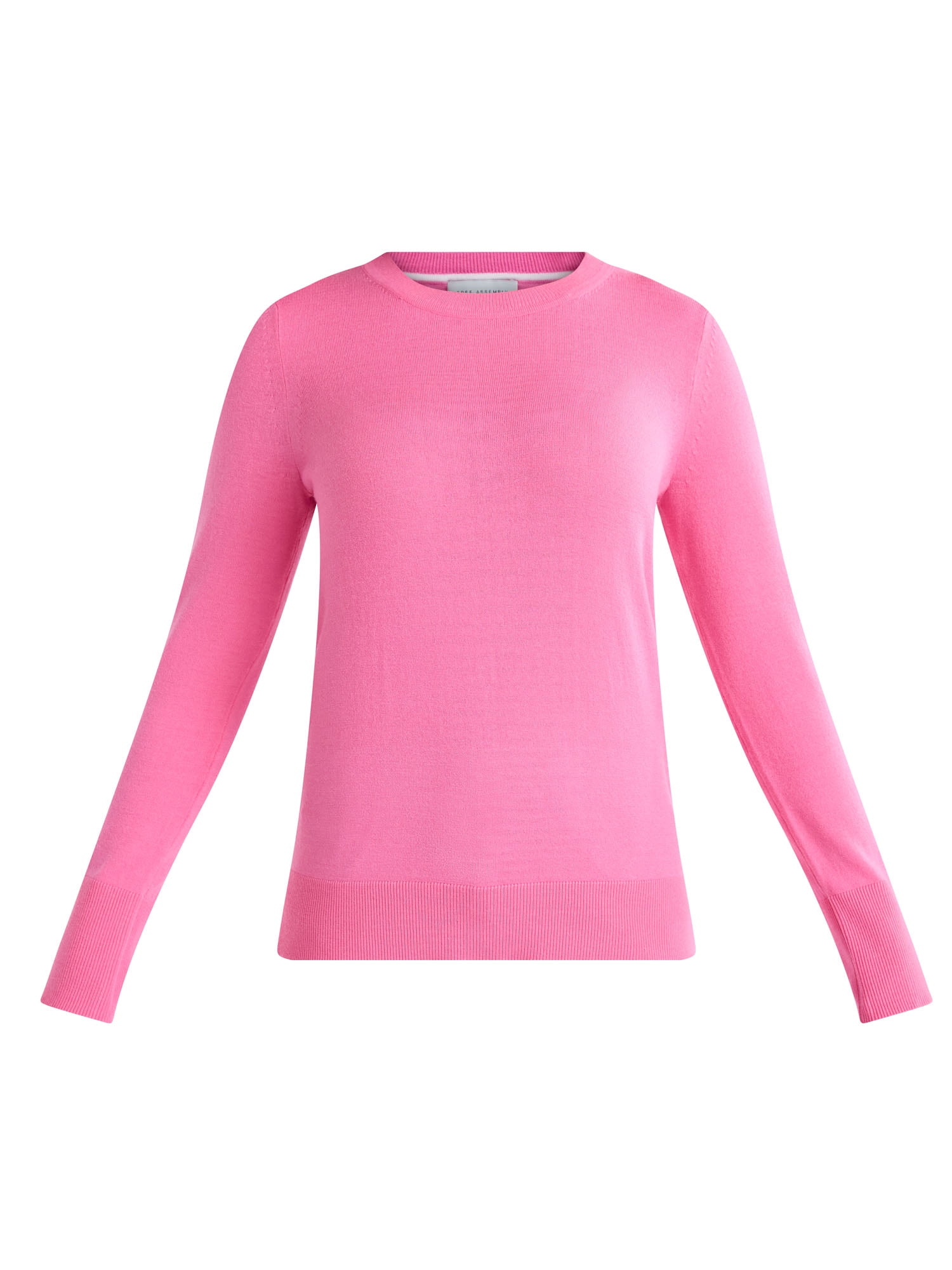 Free Assembly Women’s Cozy Yarn Crewneck Sweater with Long Sleeves, Lightweight, Sizes XS-XXXL