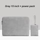 thumbnail image 1 of Funda para computadora portátil Funda de cuero impermeable para computadora portátil con cremallera Funda para computadora a prueba de golpes, gris, 15 pulgadas, bolsa de cargador Methold EL002886-11, 1 of 2